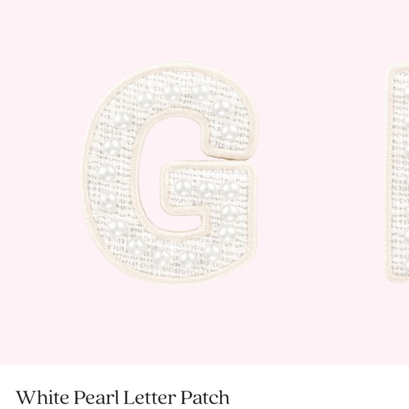 Stoney Clover Lane Letter G Patch Pearl Pink Ivory White - Picture 1 of 2